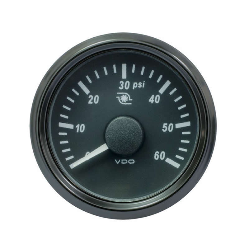 VDO SingleViu 2107 Turbo Pressure 2Bar Black 52mm gauge